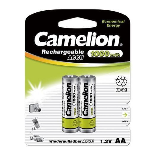 Аккумулятор AA/R6 1000мА.ч NI-CD BP-2 металлик (блист.2шт) Camelion 6181