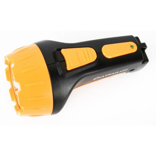 Фонарь аккумуляторный LED3807 7LED 2 режима аккум. SLA 220В пластик. черн./желт. (кор.) Ultraflash 9216