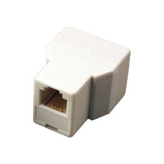 Двойник тел. гнезд.-2 гнезд. 6P-4C бел. Rexant 03-0032