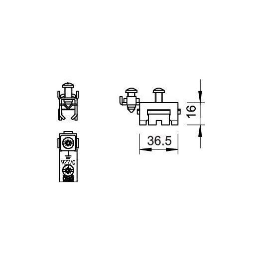 Зажим для ленты и прутка 927/SCH-K-VA OBO 5057930