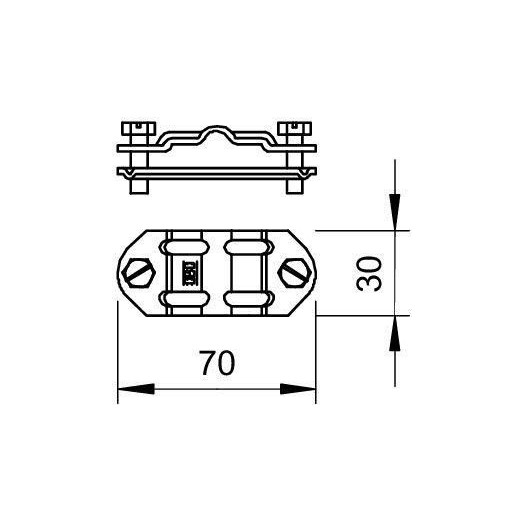 Вставка разделительная Rd8-10 /FL 30х40 233 A VA OBO 5336457