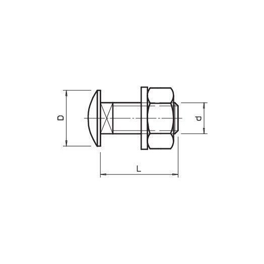 Комплект креп. M10х25 FRS 10х25 F (болт плос/гол.+гайка+шайба) OBO 6407528