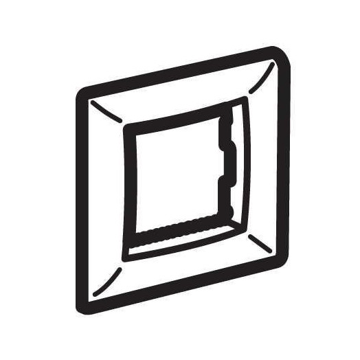 Рамка 1-м 2мод. Brava черн. металлик DKC 75010G