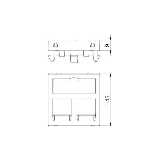 Корпус розетки компьютерной 2-м DTG-2RM RW1 для RJ45 OBO 6119292