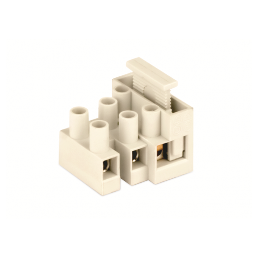 Колодка клеммная винтовая 4х4кв.мм 32А полипропилен 450В с 1 плавк. вставкой DKC 1334