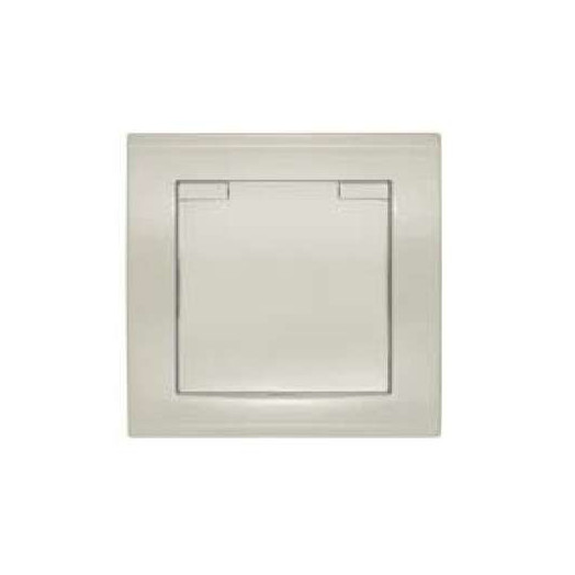 Розетка 1-м СП Бриллиант 16А IP20 с заземл. с крышкой сл. кость UNIVersal 7948868