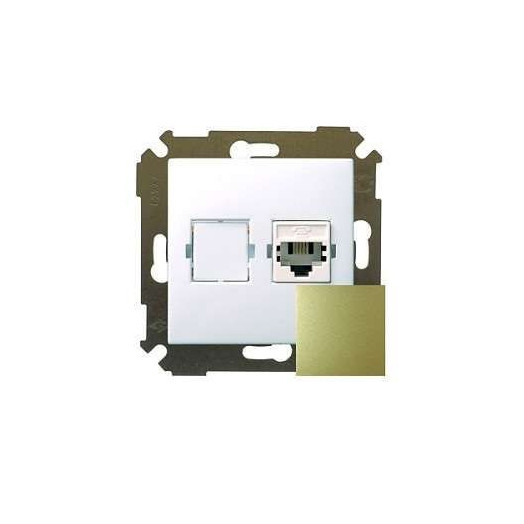 Розетка телефонная СП Simon34 RJ11 механизм бронз. Simon 34480-036