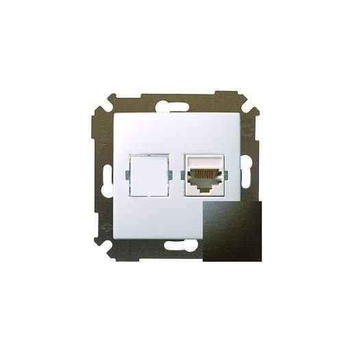 Розетка компьютерная СП Simon34 RJ45 механизм графит Simon 34598-038