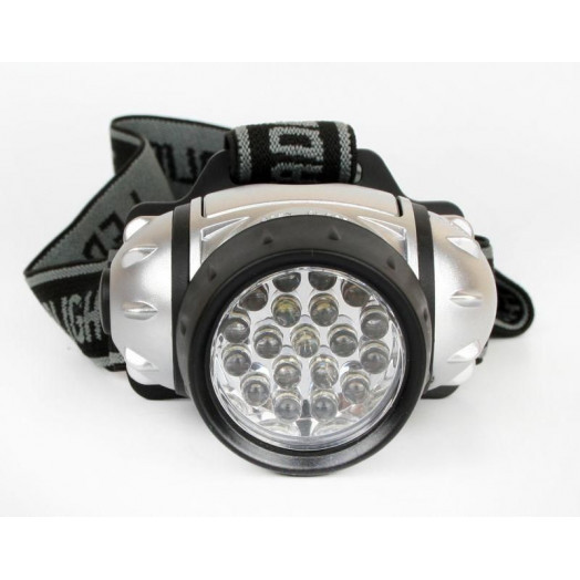 Фонарь налобный LED 5353 19LED 4 режима 3хR03 металлик Ultraflash 10262