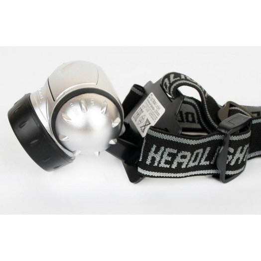 Фонарь налобный LED 5353 19LED 4 режима 3хR03 металлик Ultraflash 10262