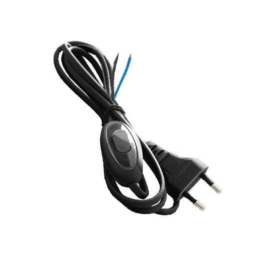 Шнур для бра ШВВП 2х0.75 с проходн. выкл. еврослот 1.7м черн. UNIVersal А1060 Ч