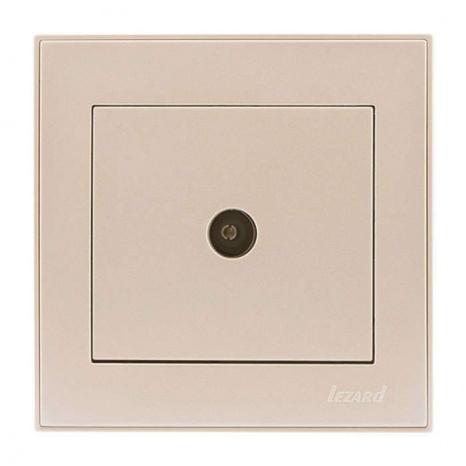 Розетка телевизионная проходная TV СП Rain крем. LEZARD 703-0303-129