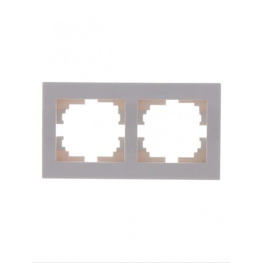 Рамка 2-м Rain горизонт. с боковой вставкой крем. LEZARD 703-0303-147