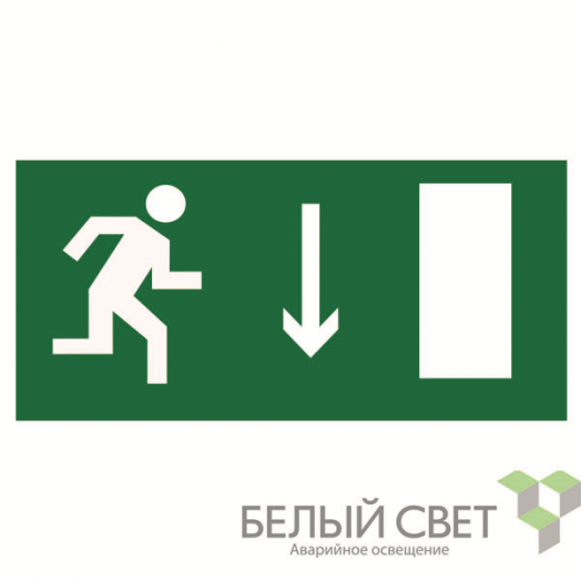 Наклейка NPU-2714.E09 "Указатель двери эвакуационного выхода (прав.)" Белый свет a10408