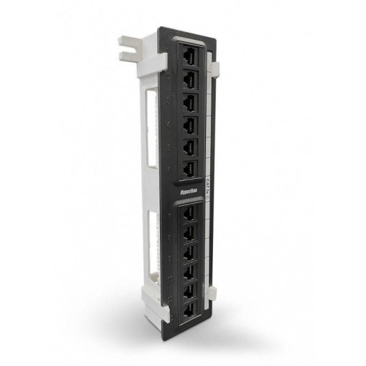 Патч-панель настенная кат.5E 12 портов RJ45 (8P8C) PPW-12-8P8C-C5e с подставкой Hyperline 15379