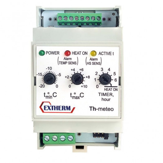 Метеостанция (термостат) для управления системой электрообогрева на кровлях/площадках по температуре воздуха и наличию осадков Extherm Th-meteo