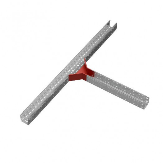 Ответвитель для лотка Т-образ. 100х100 сталь 1мм "ПЛЮС" TUplus100-100 КМ PL0594