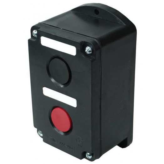 Пост кнопочный ПКЕ 222-2 У2 10А 660В 2 элемента черн. и красн. цилиндр накладной IP54 пост управления Электротехник ET519076