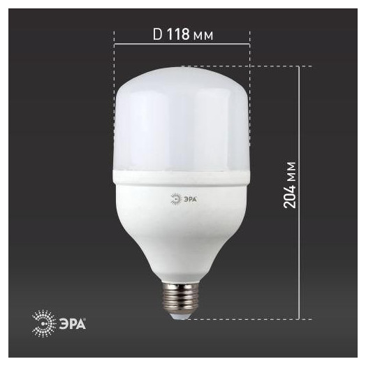Лампа светодиодная высокомощная STD LED POWER T120-40W-4000-E27 40Вт T120 колокол 4000К нейтр. бел. E27 3200лм Эра Б0027005