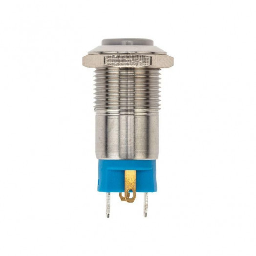 Кнопка антивандальная d12 12В Б/Фикс (2с) OFF-(ON) син. (A-12-C2) Rexant 36-3211