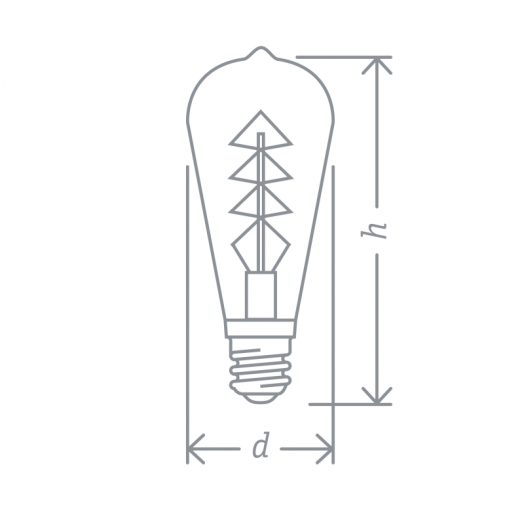 Лампа светодиодная 61 628 NLL-F-ST64-4-230-2.5K-E27-SPIRAL 4Вт грушевидная прозрачная 2500К тепл. бел. E27 180лм 176-264В Navigator 61628