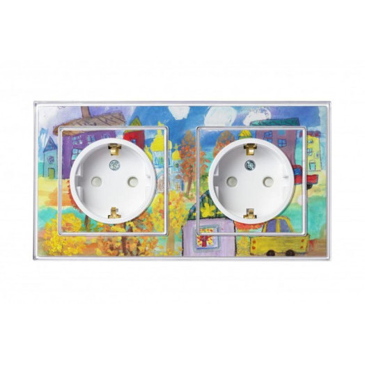 Розетка 1-м СП AtlasDesign Art 16А IP20 с заземл. защ. шторки механизм бел. SE ATN200145