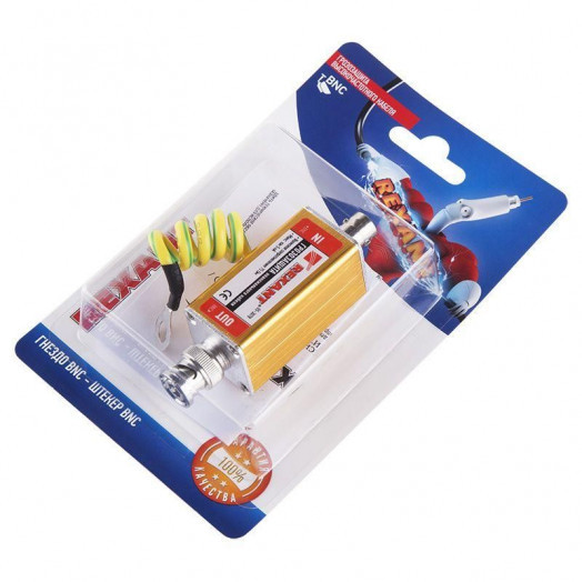 Грозозащита высокочастотного кабеля (гнездо BNC-штекер BNC) (блист.) Rexant 06-0069-C