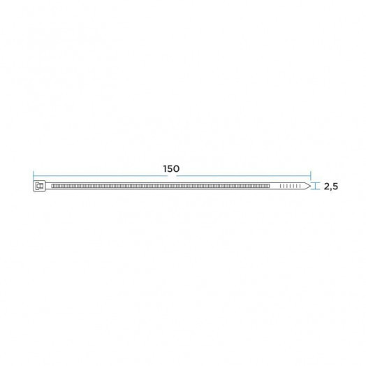 Хомут кабельный 2.5х150 нейл. красн. (уп.25шт) Rexant 07-0156-25