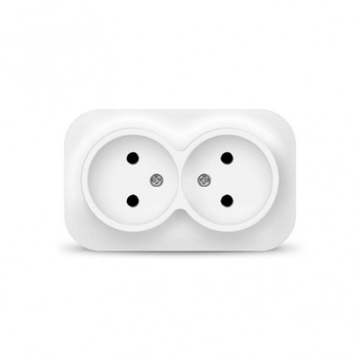 Розетка 2-м ОП 10А IP20 без заземл. бел. IONICH 1417