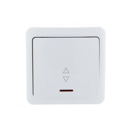 Переключатель проходной 1-кл. 1п ОП Viola 10А IP20 с подсветкой бел. LEZARD 751-0200-114