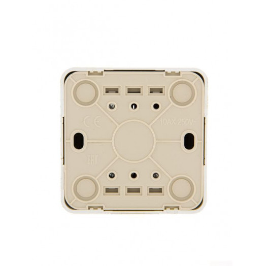 Выключатель 2-кл. 1п ОП Viola 10А IP20 с подсветкой беленый дуб LEZARD 751-5200-112