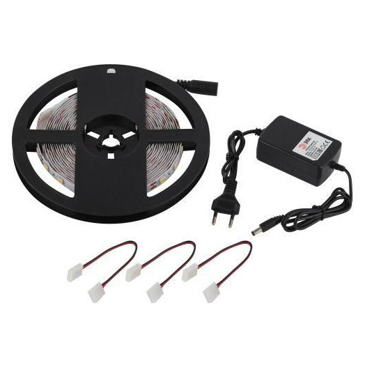 Комплект светодиодной ленты 5050kit-14.4-60-12-IP20-2700 тепл. бел. 12В (в комплекте: LED лента на двустороннем скотче; источник питания; коннекторы) (уп.5м) Эра Б0043066