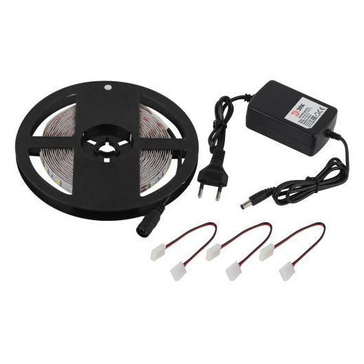 Комплект светодиодной ленты 5050kit-14.4-60-12-IP20-6500 холод. бел. 12В (в комплекте: LED лента на двустороннем скотче; источник питания; коннекторы) (уп.5м) Эра Б0043065