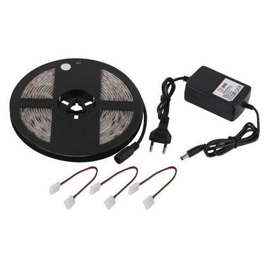 Комплект светодиодной ленты 5050kit-14.4-60-12-IP65-6500 холод. бел. 12В (в комплекте: LED лента на двустороннем скотче; источник питания; коннекторы) (уп.5м) Эра Б0043068