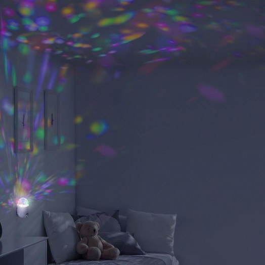 Светильник розеточный MOOD 3Вт диско с фиксированной проекцией бел. GAUSS DIY0041