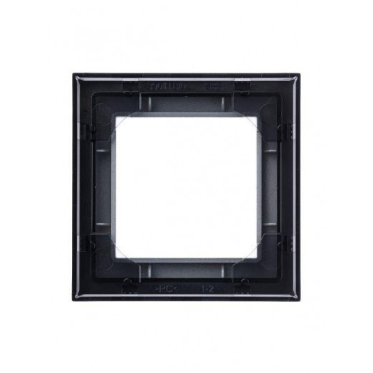 Рамка Levit 1п серебр./дым. черн. ABB 2CHH015010A6070