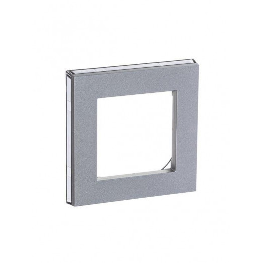 Рамка Levit 1п серебр./дым. черн. ABB 2CHH015010A6070