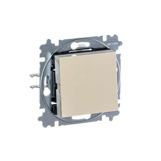 Выключатель кнопочный 1-кл. СП Levit IP20 сл. кость/бел. ABB 2CHH599145A6017