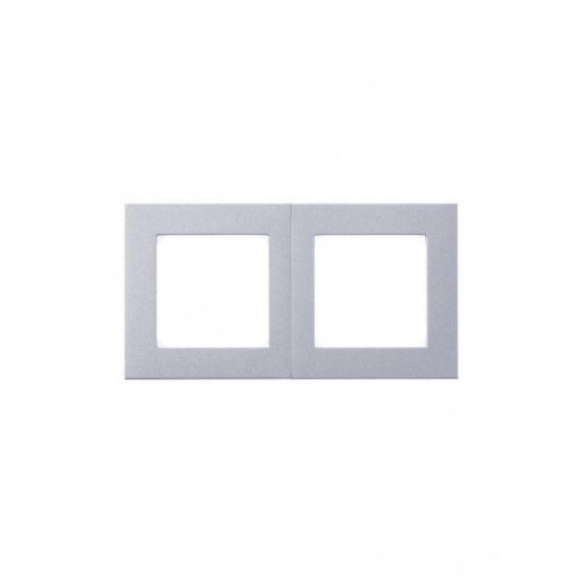 Рамка Levit 2п серебр./дым. черн. ABB 2CHH015020A6070