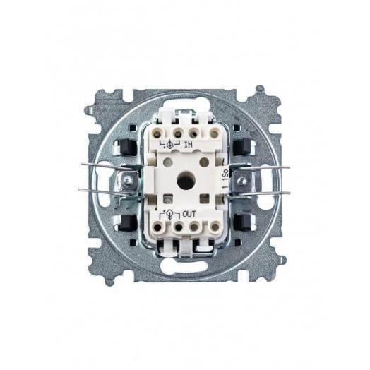 Выключатель 1-кл. СП Levit IP20 серебр./дым. черн. ABB 2CHH590145A6070