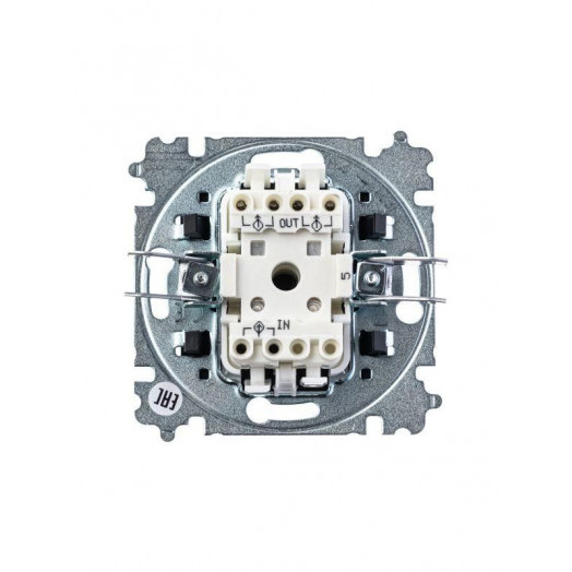 Выключатель 2-кл. СП Levit IP20 серебр./дым. черн. ABB 2CHH590545A6070