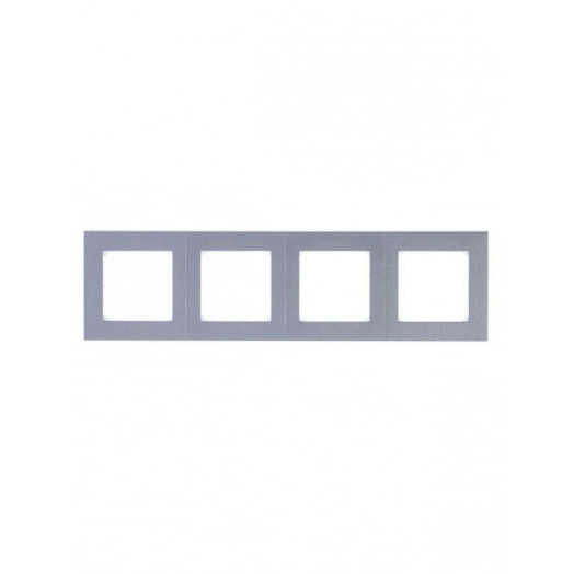 Рамка Levit 4п серебр./дым. черн. ABB 2CHH015040A6070