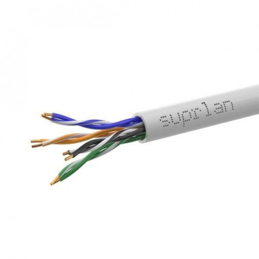 Кабель витая пара U/UTP кат.5E 4х2х0.51 24AWG solid Cu нг(А)-LSLTx In. Premium 305м (м) SUPRLAN 01-0340-3