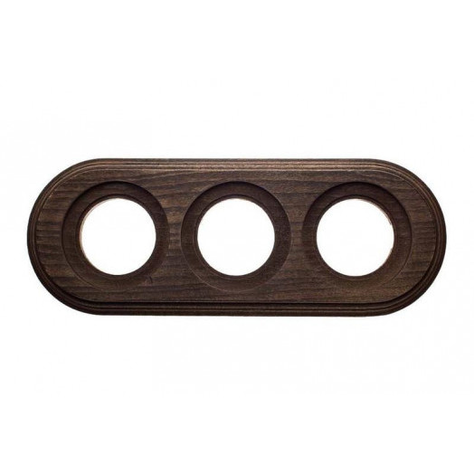 Рамка 3-м ОП ретро старое дерево Bironi BF1-630-17