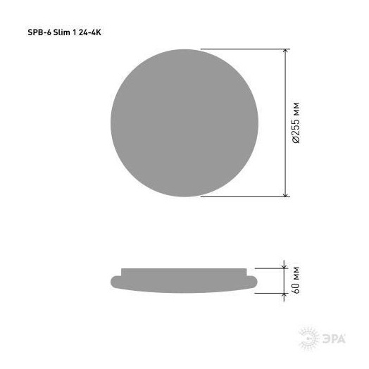 Светильник светодиодный SPB-6 "Slim 1" 24-4K 24Вт 4000К без ДУ Эра Б0043816