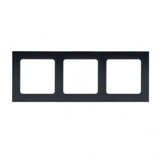 Рамка 3-м Стокгольм металл. черн. PROxima EKF EZM-G-304-10