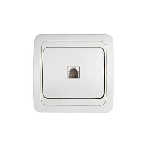Розетка компьютерная 1-м Classico 2131 RJ45 бел. IN HOME 4690612034263