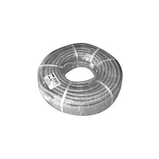 Труба гофрированная ПВХ легкая d32мм с протяжкой сер. (уп.50м) Эра Б0020115