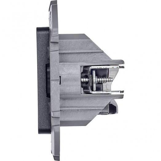 Розетка компьютерная 2-м Inspiria RJ45 кат.6 UTP механизм антрацит Leg 673843