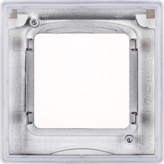 Рамка 1-м Inspiria IP44 с крышкой антрацит Leg 673923